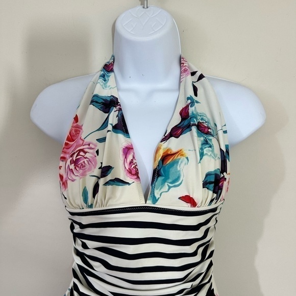 Cupshe sz sm one piece swimsuit mixed media like new - Picture 2 of 12